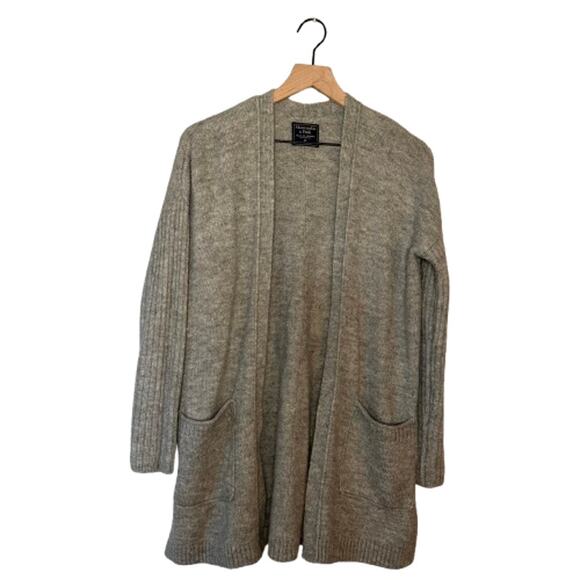Abercrombie & Fitch Sweaters - Abercrombie & Fitch Gray Open Front Pocket Cardigan Sweater - Size XS